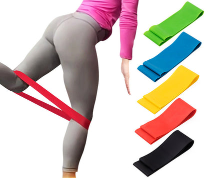 5 Pack Fitness Gym Yoga Exercise Stretching Bands for Home Workouts