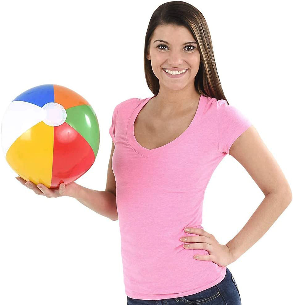 Giant Inflatable Rainbow Beach Ball Fun Outdoor Pool Game Toy