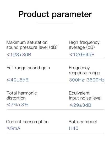 Rechargeable Wireless Hearing Aid Sound Amplifier for Clear Hearing