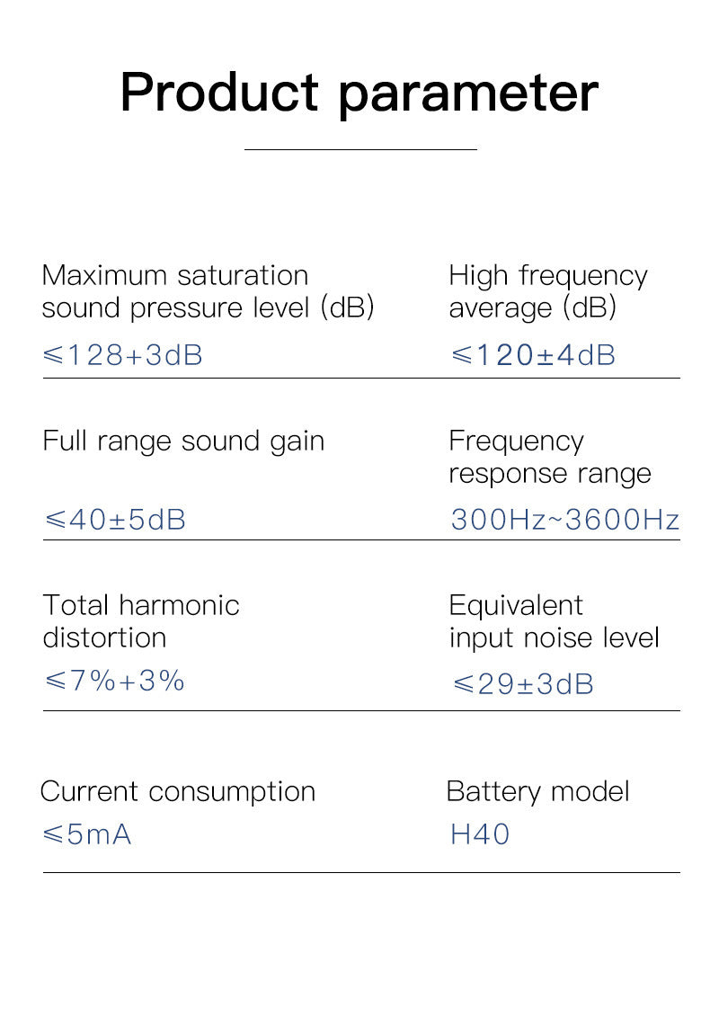 Rechargeable Wireless Hearing Aid Sound Amplifier for Clear Hearing