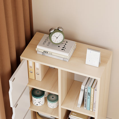 Stylish Organizer Bookcase Storage Display Shelf Cabinet White Oak