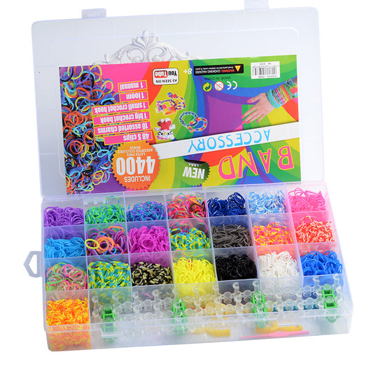 4400 PC DIY Crafts Kit Rainbow Loom Rubber Bands and Accessories