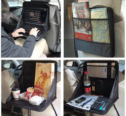 Portable Travel Laptop Holder Bag Car Back Seat Organizer Table