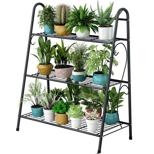 3-Tier Metal Plant Stand Shelf Display Rack Flower Pot Holder Organizer