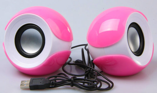 Portable Mini Stereo USB Computer Speakers Pink