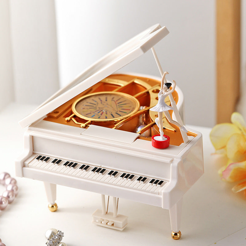 Elegant Classic Piano Dancing Ballerina Music Box