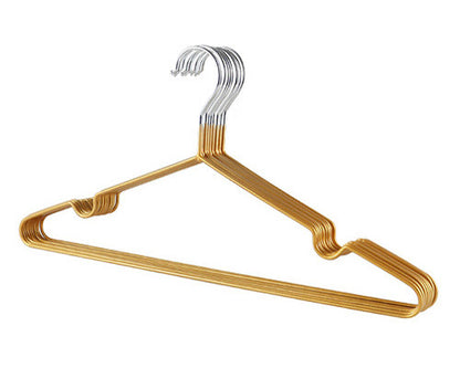 10 Pack Premium Metal Clothes Hangers Gold