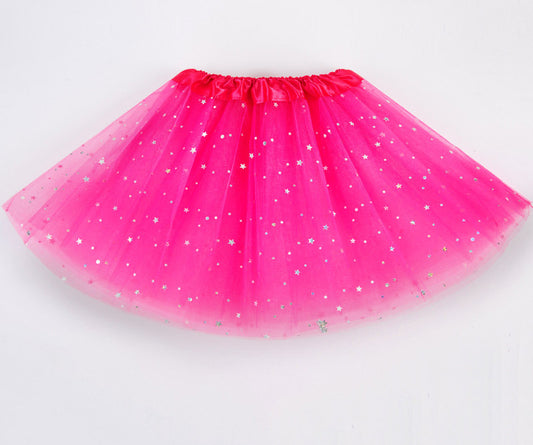 Princess Star Tutu Skirt for Girls Pink