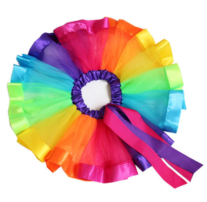 Princess Tutu Skirt for Girls Rainbow Fairy Dress Up