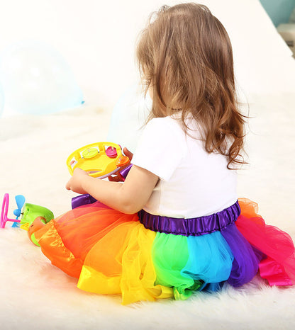 Princess Tutu Skirt for Girls Rainbow Fairy Dress Up