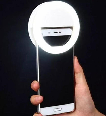 Selfie Ring Light for Mobile Phone Camera with Adjustable Brightness