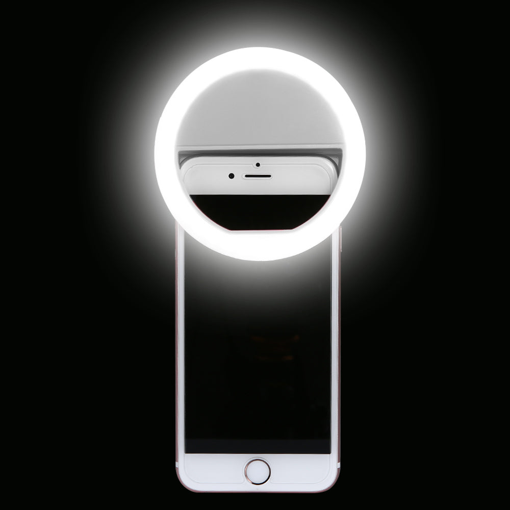 Selfie Ring Light for Mobile Phone Camera with Adjustable Brightness