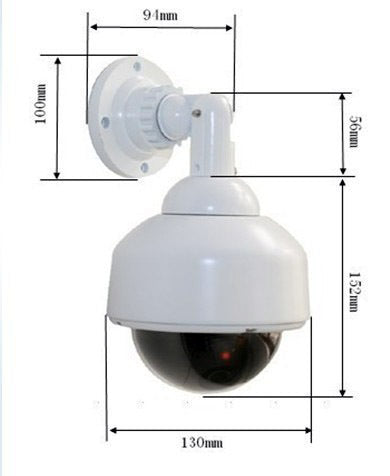 Pack of 2 Waterproof Rotating Dummy Dome Security Cameras Realistic Simulation