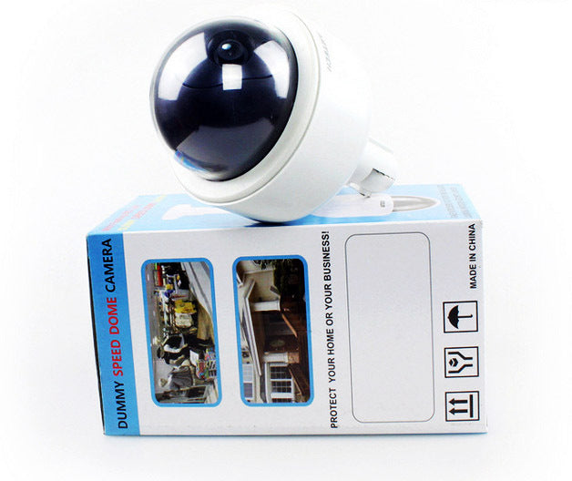 Pack of 2 Waterproof Rotating Dummy Dome Security Cameras Realistic Simulation