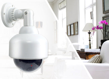 Realistic Waterproof Rotating Dummy Dome Security Camera for Home Surveillance