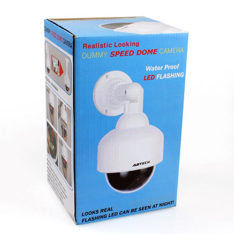 Realistic Waterproof Rotating Dummy Dome Security Camera for Home Surveillance