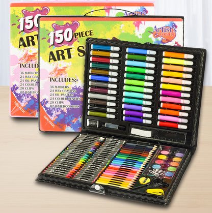 150 Pack Professional Drawing Colour Pens Set for Artists and Hobbyists