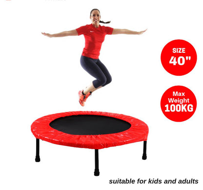 40" Mini Trampoline for Home Fitness Exercise Red