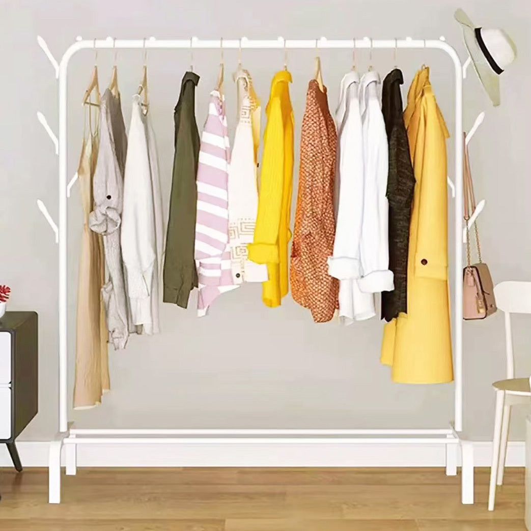 Stylish Wardrobe Clothes Hanger Rack Large Coat Hanging Stand White