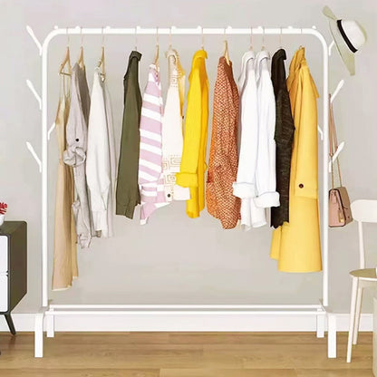 Stylish Wardrobe Clothes Hanger Rack Large Coat Hanging Stand White