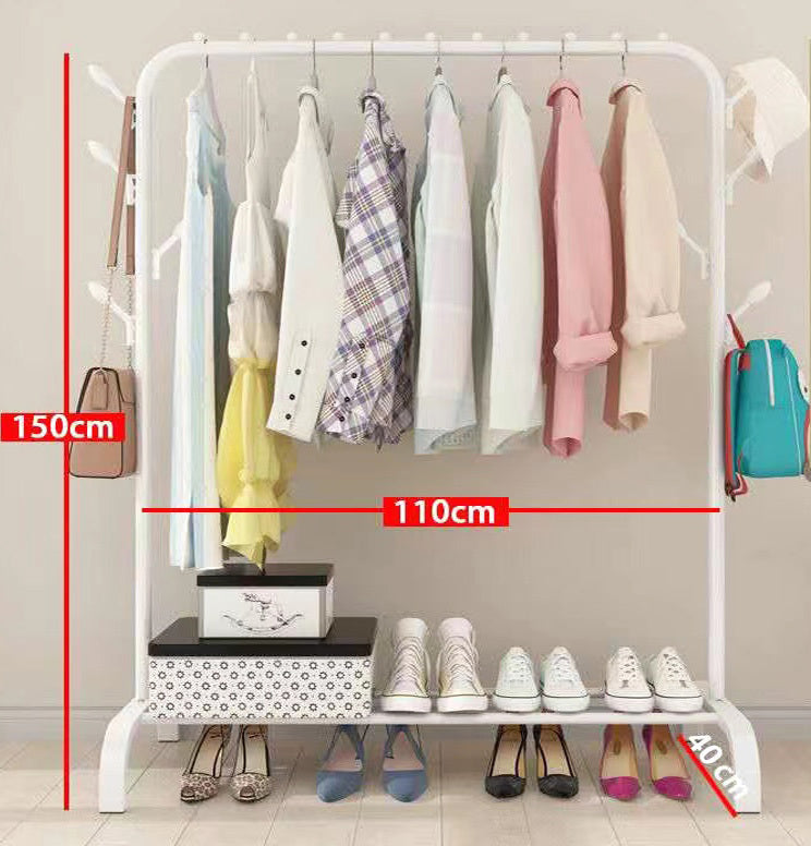 Stylish Wardrobe Clothes Hanger Rack Large Coat Hanging Stand White