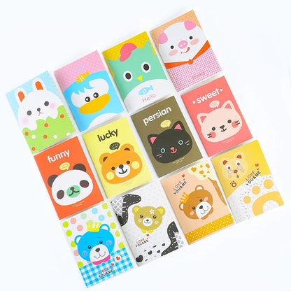 10 Pack Cute Anime Cartoon Mini Pocket Notebooks for Kids and Teens