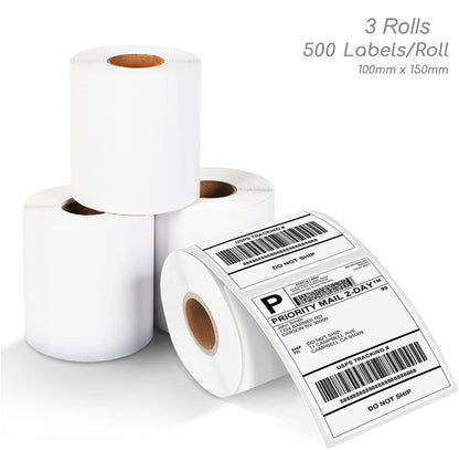 100mm x 150mm Thermal Self Adhesive Shipping Labels 1500 Pack