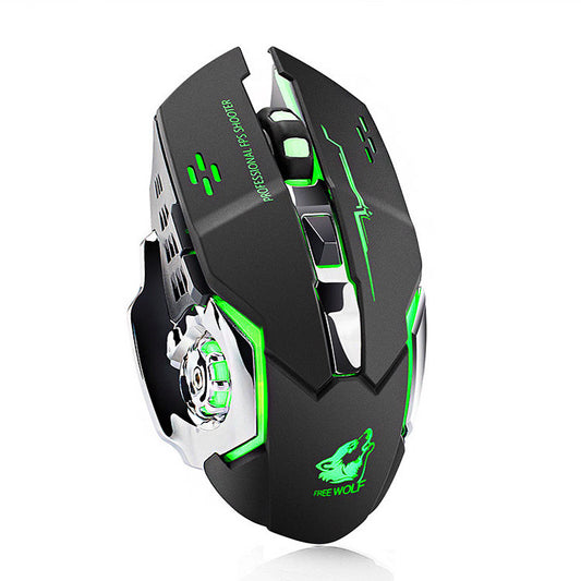 Wireless RGB Gaming Mouse Optical Mechanical High Precision Black