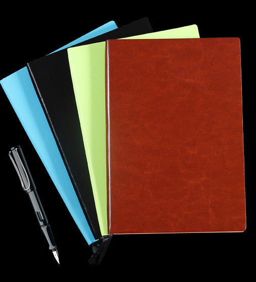 A5 Classic Leather Like Hard Cover Notebook Brown