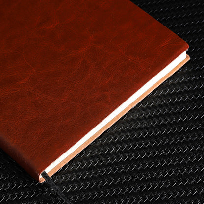 A5 Classic Leather Like Hard Cover Notebook Brown