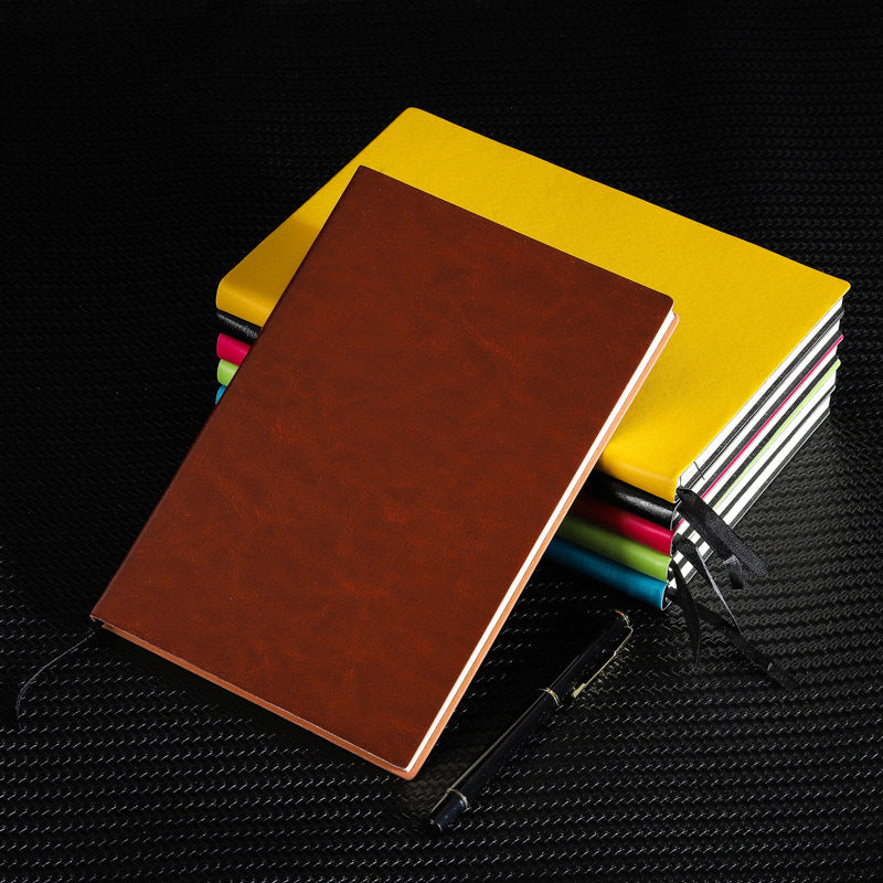 A5 Classic Leather Like Hard Cover Notebook Brown