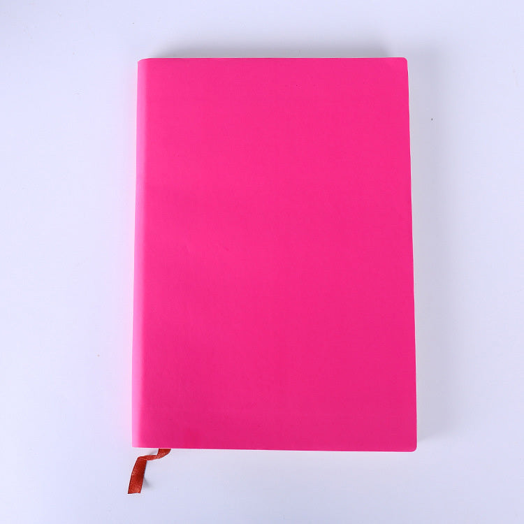 A5 Classic Leather Like Hard Cover Notebook Pink