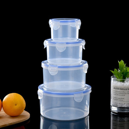 4 Pack Round Food Storage Containers with Lids Airtight and Leakproof