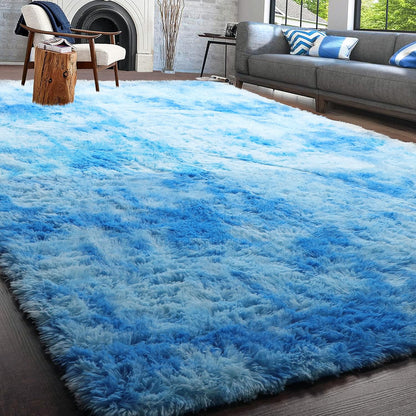 XL Extra Large 300 x 200 Soft Shag Rug Blue