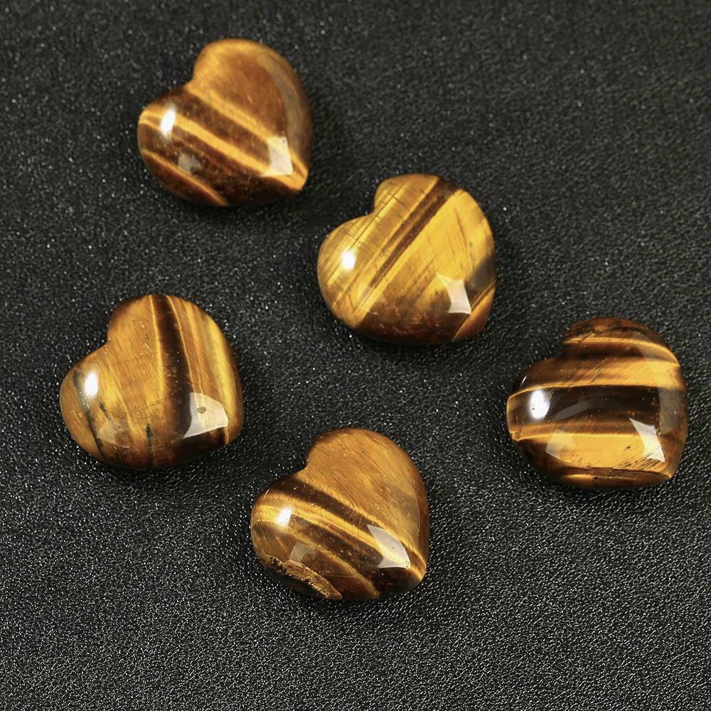 Tiger Eye Heart Stone Crystal Natural Healing Gemstone