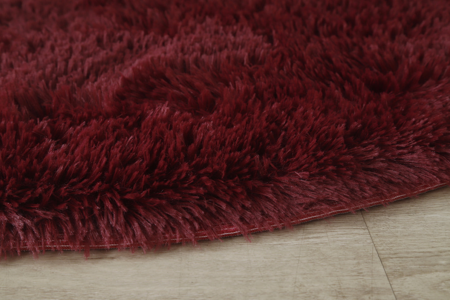 100cm Infinity Round Shag Rug Wine