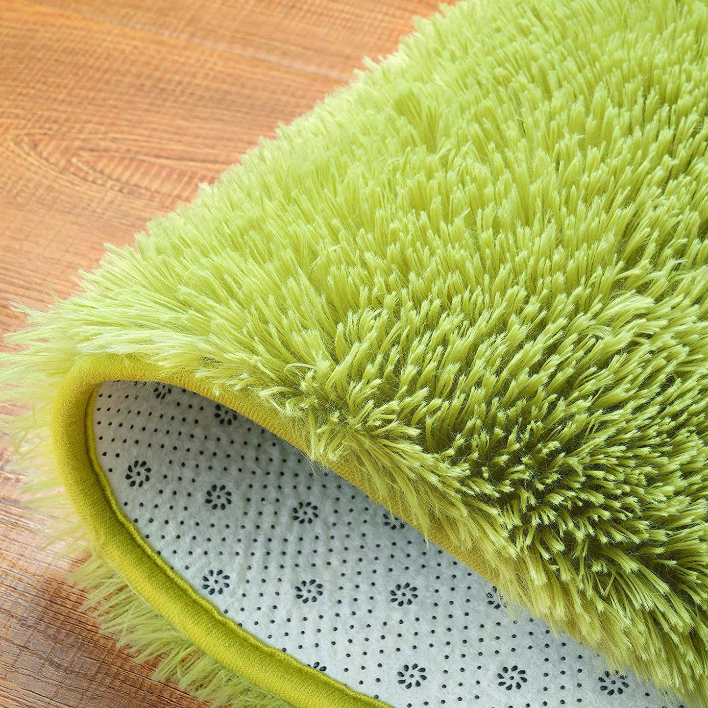 100cm Infinity Round Shag Rug Soft Green