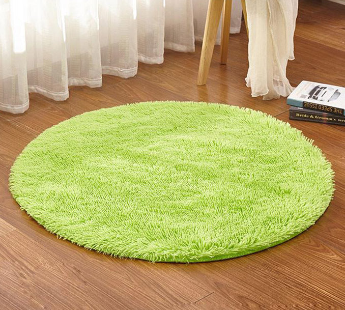 100cm Infinity Round Shag Rug Soft Green