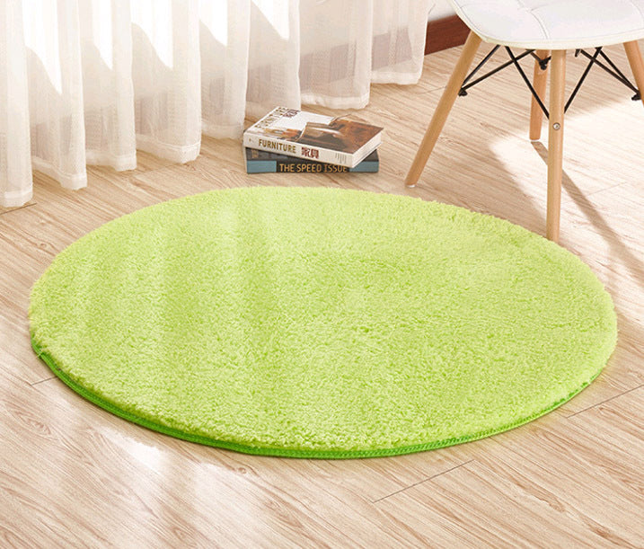 100cm Infinity Round Shag Rug Soft Green