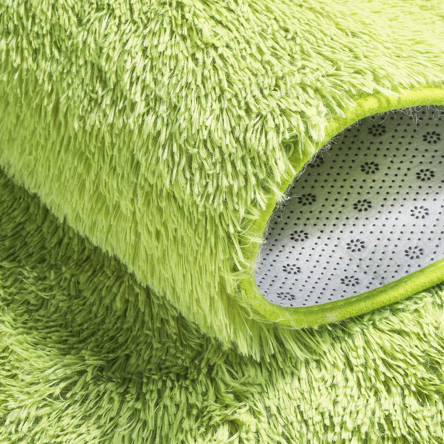 100cm Infinity Round Shag Rug Soft Green