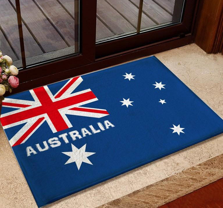 50 x 80 Australian Flag Door Mat Rug for Home and Bath Decor