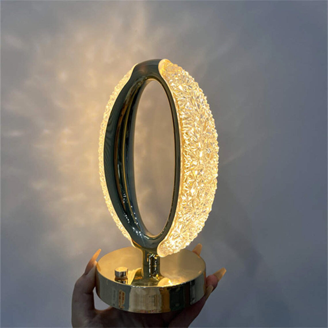 Elegant Crystal LED Table Lamp Night Light for Home Decor