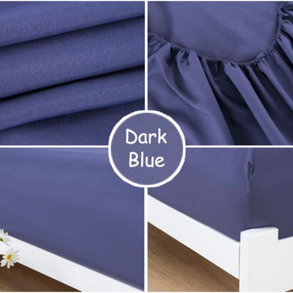 King Size Fitted Sheet Soft and Comfortable Bedding Indigo