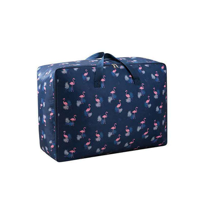 XL Jumbo 100L Zipped Storage Luggage Bag Flamingo