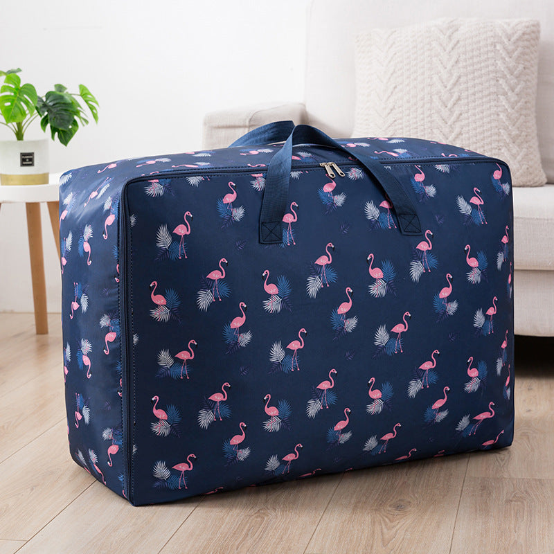 XL Jumbo 100L Zipped Storage Luggage Bag Flamingo