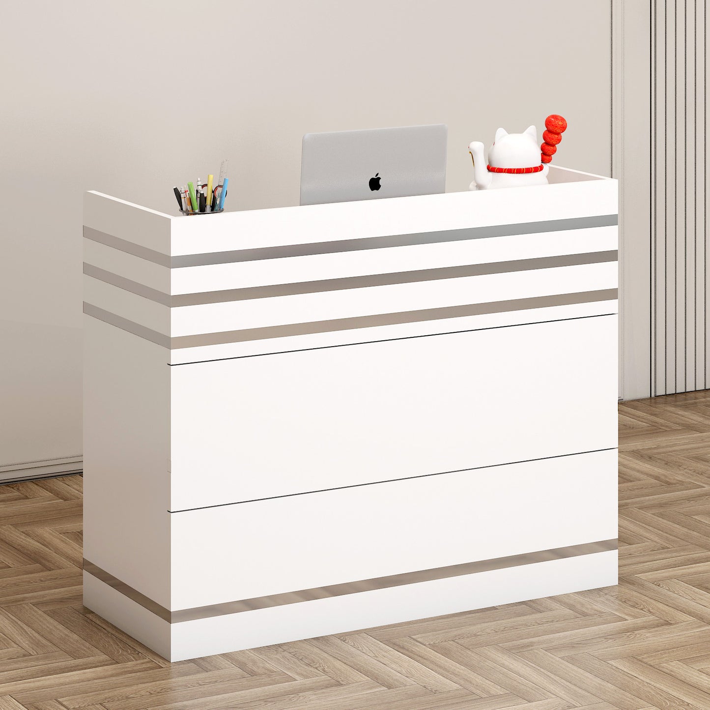 Reception Desk Counter with Shelves for Office and Business