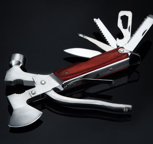 16 in 1 Multi Tool Pocket Hammer and Knife Set for Camping and Survival