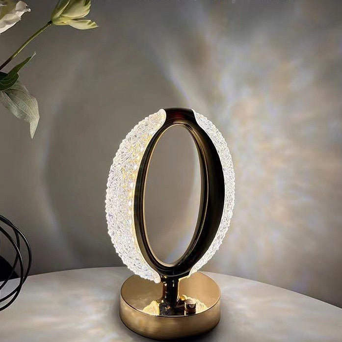 Elegant Crystal LED Table Lamp Night Light for Home Decor