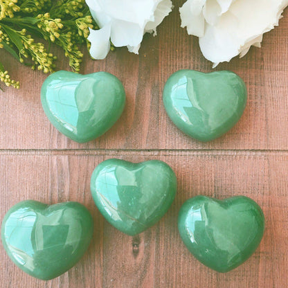 Natural Green Aventurine Heart Healing Crystal Gemstone