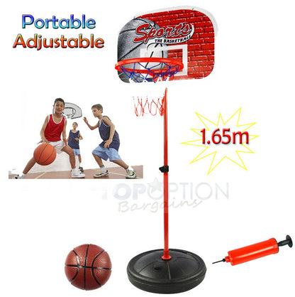 Adjustable Junior Basketball Hoop Set for Kids 1.6m